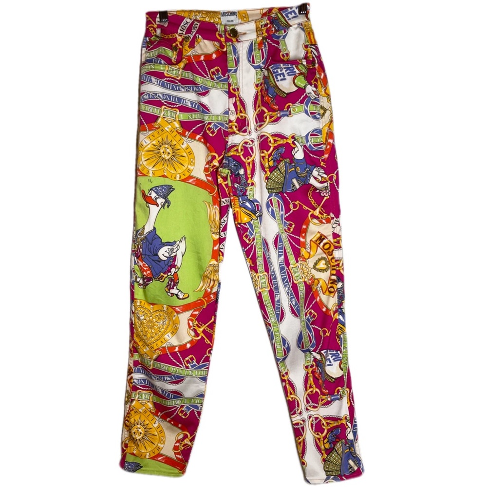 RARE 1980's Moschino Jeans Love/Hip Hop Goose high waisted pants